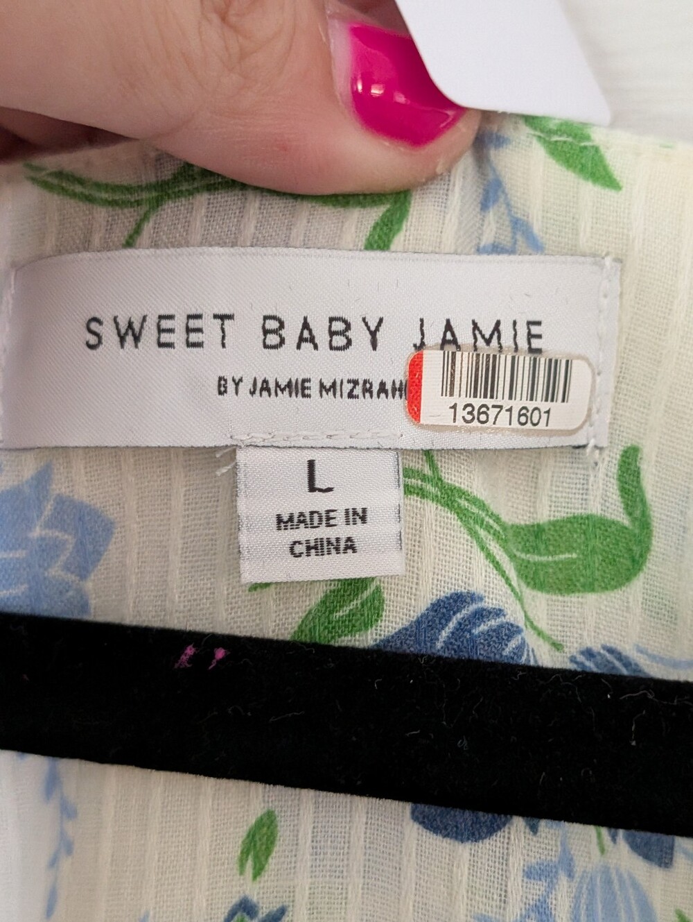 Sweet Baby Jamie Blue Floral Tiered Midi Dress Cottagecore Prairie Size L - Picture 3 of 5